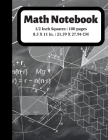 Math Notebook: 1/2 inch Square Graph Paper for Students and Kids, 100 Sheets (Large, 8.5 x 11) By Graph Paper Notebooks Cover Image