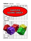 Yahtzee Score Sheet: Yahtzee Score Card, Game Record, Score Keeper Book, Score Card, Board Game, Size 8.5 x 11 Inch By Yahtzee Expert Cover Image