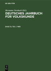 1969 By Institut Für Deutsche Volkskundean Der D (Other), Hermann Strobach (Editor) Cover Image