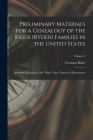 Preliminary Materials for a Genealogy of the Rider (Ryder) Families in the United States: Arranged According to the Rider Trace System of Presentation By Fremont 1885-1962 Rider Cover Image