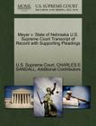 Meyer V. State of Nebraska U.S. Supreme Court Transcript of Record with Supporting Pleadings Cover Image