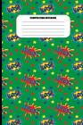 Composition Notebook: Splat! Kapow! Stars Pattern on Green (100 Pages, College Ruled) Cover Image
