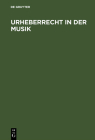Urheberrecht in der Musik By de Gruyter (Editor) Cover Image