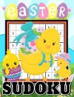 Easter Sudoku: Sudoku Puzzles Game Book with Solutions for Kids - One Puzzle Per Page - 3 Difficulty Levels Easy - Normal - Hard - La Cover Image