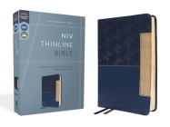 Niv, Thinline Bible, Leathersoft, Blue, Red Letter, Comfort Print By Zondervan Cover Image