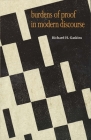 Burdens of Proof in Modern Discourse By Richard H. Gaskins Cover Image