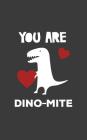You Are Dino-Mite: You Are Dino-Mite Notebook - Cute Valentines Day T Rex Dinosaur Doodle Diary Book For Boyfriend Or Girlfriend With Red By Dino-Mite Dino-Mite Cover Image