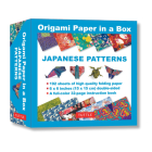 Origami Paper in a Box - Japanese Patterns: 192 Sheets of Tuttle Origami Paper: 6x6 Inch Origami Paper Printed with 10 Different Patterns: 32-Page Ins Cover Image