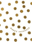 Gold dots design - Happy Notebook Cover Image
