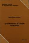 Sprachwandel Im Dialekt Von Krefeld (Berkeley Insights in Linguistics and Semiotics #3) Cover Image
