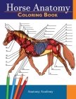 Horse Anatomy Coloring Book: Incredibly Detailed Self-Test Equine Anatomy Color workbook Perfect Gift for Veterinary Students, Horse Lovers & Adult Cover Image