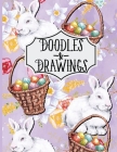 Doodles & Drawings: Easter Bunnies and Baskets Sketchbook For kids Drawing Book Purple 110 Pages By Crazyfoo Media Cover Image