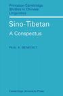 Sino-Tibetan: A Conspectus (Princeton/Cambridge Studies in Chinese Linguistics #2) By Paul K. Benedict Cover Image