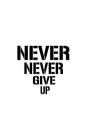 Never Never Give Up By Mind Notebook Cover Image