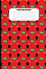 Composition Notebook: Boom! Bombs with Fuses Lit Pattern on Red (100 Pages, College Ruled) Cover Image