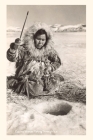 Vintage Journal Indigenous Alaskan Woman Ice Fishing By Found Image Press (Producer) Cover Image