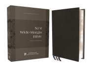 Niv, Wide Margin Bible, Premium Goatskin Leather, Black, Premier Collection, Red Letter, Art Gilded Edges, Comfort Print By Zondervan Cover Image