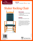 Fine Woodworking's Shaker Rocking Chair Plan By Editors of Fine Woodworking Cover Image
