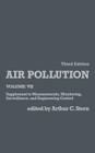 Air Pollution: Supplement to Measurements, Monitoring, Surveillance, and Engineering Control Volume 7 (Environmental Sciences #7) By Arthur C. Stern (Editor) Cover Image