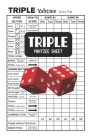 Triple Yahtzee Sheet: Triple Yahtzee Score Pads - Small Size 6