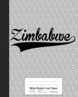 Wide Ruled Line Paper: ZIMBABWE Notebook Cover Image