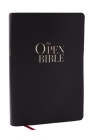 The Open Bible: Read and Discover the Bible for Yourself (Nkjv, Black Leathersoft, Red Letter, Comfort Print, Thumb Indexed) Cover Image