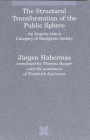 The Structural Transformation of the Public Sphere: An Inquiry into a Category of Bourgeois Society (Studies in Contemporary German Social Thought) Cover Image
