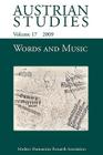 Words and Music (Austrian Studies) Cover Image