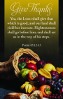 Thanksgiving Bulletin: GIve Thanks (Package of 100): Psalm 85:12-13 (KJV) By Broadman Church Supplies Staff (Contributions by) Cover Image