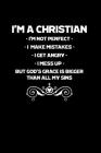 I'm A Christian I'm Not Perfect: Portable Christian Notebook: 6
