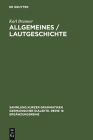 Allgemeines / Lautgeschichte By Karl Brunner Cover Image