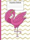 Composition Notebook: Cute Dabbing Flamingo Wearing Sunglasses Wide Rule, Gift for kids, teens, girls By School Notebook Cover Image