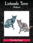 Liebende Tiere - Malbuch - Stressabbau-Designs Cover Image