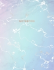 Notebook: Precious Blue Marble and Rose Gold - 8.5 x 11, 150 Wide Ruled Pages - Gift for Women and Teen Girls By Blush Marble Notebooks Cover Image
