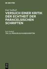 Paracelsus-Handschriften By Karl Sudhoff Cover Image