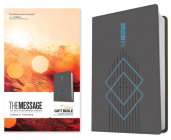 The Message Deluxe Gift Bible (Leather-Look, Charcoal Ascension and Blue Diamonds): The Bible in Contemporary Language By Eugene H. Peterson Cover Image