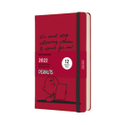 Moleskine 2022 Peanuts Daily Planner, 12M, Large, Scarlet Red, Hard Cover (5 x 8.25) Cover Image