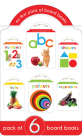 My First Boxset of Board Books: ABC, Numbers, Shapes, Colours, Fruits and Vegetables (My First Book Of) By Wonder House Books Cover Image