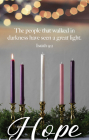 Advent Bulletin: Hope (Package of 100): Isaiah 9:2 (KJV) By Broadman Church Supplies Staff (Contributions by) Cover Image