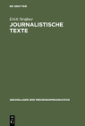 Journalistische Texte (Grundlagen Der Medienkommunikation #10) Cover Image