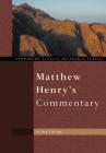 Matthew Henry's Commentary (Zondervan Classic Reference) Cover Image