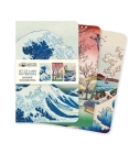 Japanese Woodblocks Set of 3 Mini Notebooks (Mini Notebook Collections) By Flame Tree Studio (Created by) Cover Image