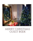 Merry christmas blank guest book Cover Image