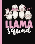 Llama Squad Notebook: Black Llama Notebook For Girls By Pretty Llama Prints Cover Image