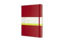 Moleskine Classic Notebook, Extra Large, Plain, Scarlet Red, Hard Cover (7.5 x 10) Cover Image