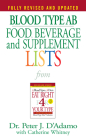 Blood Type AB Food, Beverage and Supplement Lists (Eat Right 4 Your Type) By Dr. Peter J. D'Adamo, Catherine Whitney (Editor) Cover Image