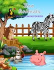 Zoo Animals - Coloring Book: 100 Coloring Pages For Kids Ages 4-8 Cover Image