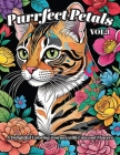 Purrfect Petals: A Delightful Coloring Journey with Cats and Flowers: An Adult Coloring Book Cover Image
