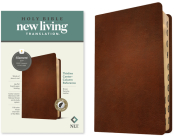 NLT Thinline Center-Column Reference Bible, Filament-Enabled Edition (Genuine Leather, Brown, Indexed, Red Letter) Cover Image