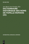 Dictionnaire historique des noms de famille romans (IX) (Patronymica Romanica #11) Cover Image